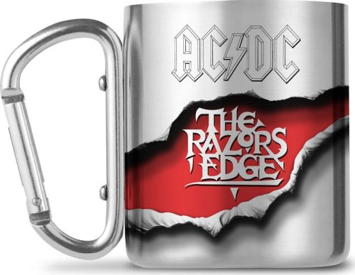 AC/DC The Razors Edge - Tasse mit Karabinerhaken Hrnek stríbrná