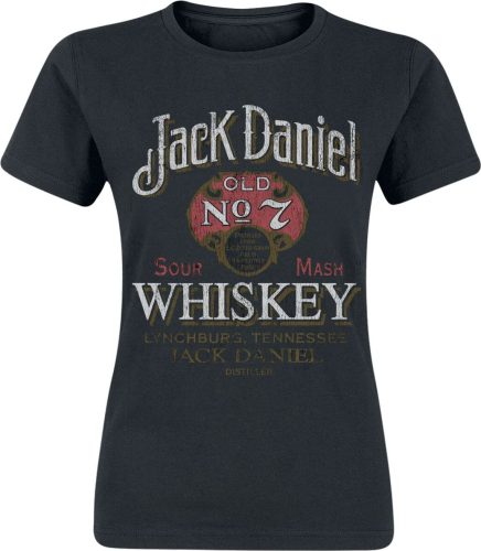 Jack Daniel's Tričko Vintage Distress Dámské tričko černá