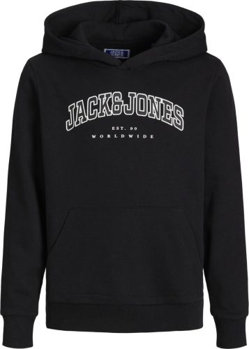 Jack & Jones Junior Tepláková mikina JJECaleb Versity detská mikina s kapucí černá