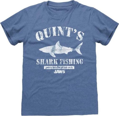 Der weisse Hai Quint´s Shark Fishing Tričko modrá