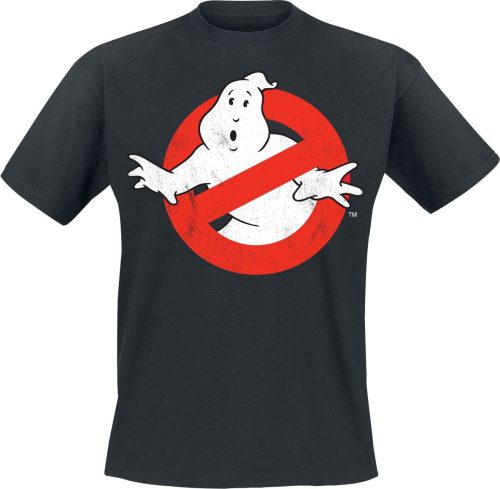 Ghostbusters Distressed Logo Tričko černá