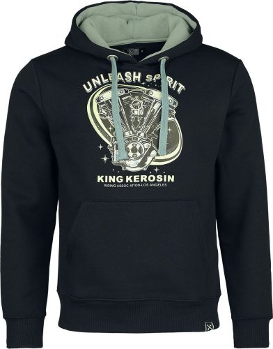 King Kerosin Unleash Spirit Hoodie Mikina s kapucí černá