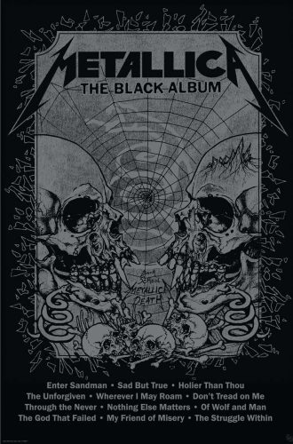 Metallica Black Album Poster plakát vícebarevný