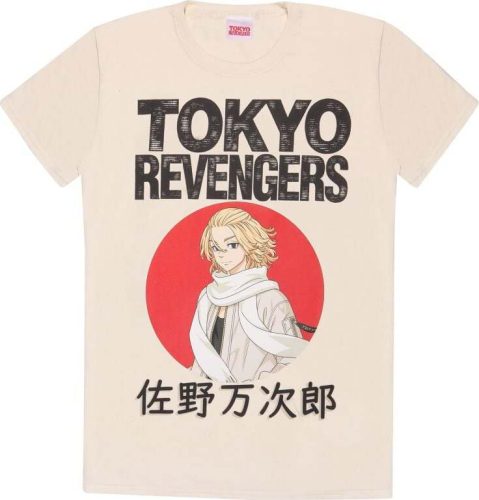 Tokyo Revengers Manjiro Sano Red Circle Tričko písková