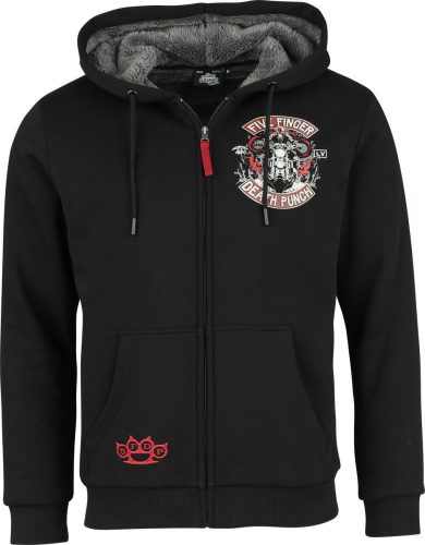 Five Finger Death Punch EMP Signature Collection Mikina s kapucí na zip cerná/šedá