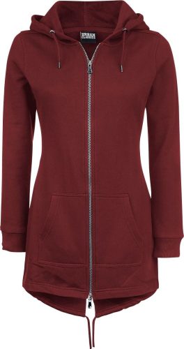 Urban Classics Ladies Sweat Parka Dámská mikina s kapucí na zip burgundská červeň