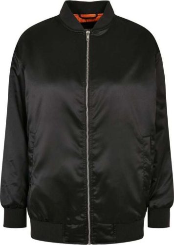 Urban Classics Ladies Oversized Satin Bomber Jacket Dámská bunda černá