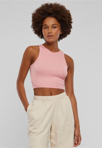 Urban Classics Ladies Cropped Rib Top Dámský top světle růžová