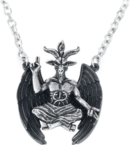 Alchemy Gothic Personal Baphomet Náhrdelník - řetízek cerná/stríbrná