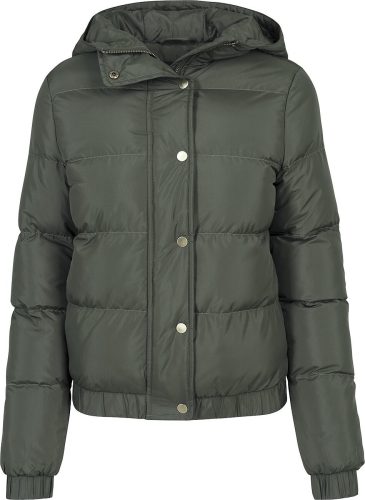 Urban Classics Ladies Hooded Puffer Jacket Dámská bunda olivová