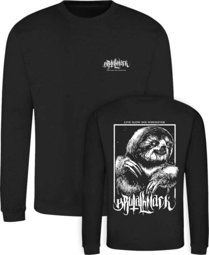 Brutal Knack Sloth Crewneck Black Mikina černá