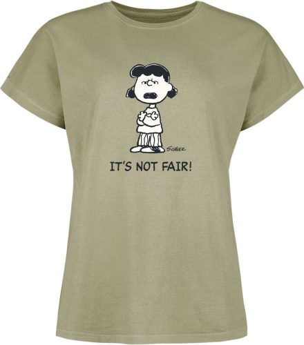 Peanuts Lucy van Pelt - It´s Not Fair! Dámské tričko zelená