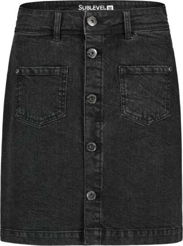 Sublevel Denim Ladies Denim Skirt Sukně antracitová