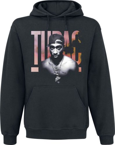 Tupac Shakur Pink Logo Mikina s kapucí černá