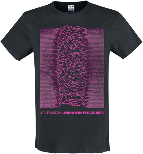 Joy Division Amplified Collection - Unknown Pleasures Neon Pink Tričko charcoal