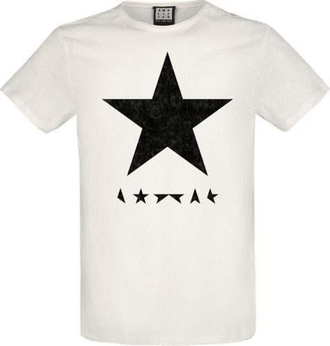 David Bowie Amplified Collection - Black Star Tričko šedobílá