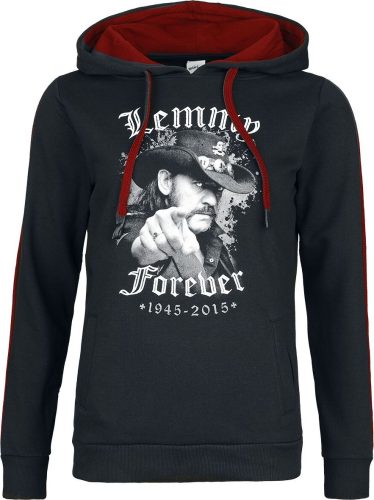 Motörhead Lemmy Forever Dámská mikina s kapucí cerná/cervená