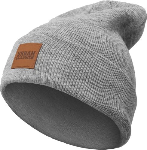 Urban Classics Leatherpatch Long Beanie Beanie čepice prošedivelá