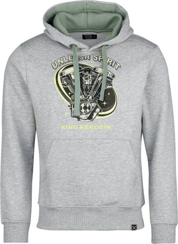 King Kerosin Unleash Spirit Hoodie Mikina s kapucí šedá