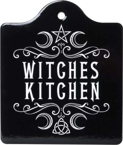 Alchemy England Witches Kitchen Schneidebrett Untersetzer Podtácek cerná/bílá