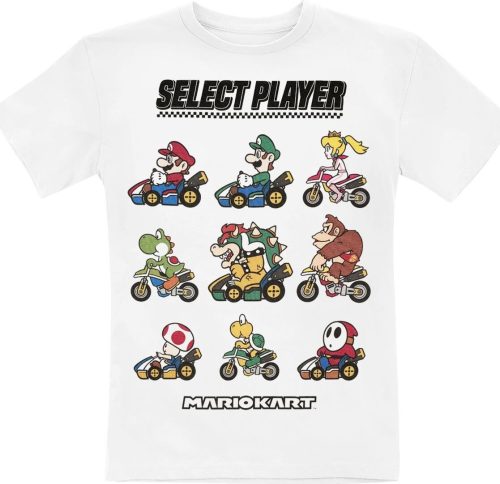 Super Mario Kids - Choose Your Driver detské tricko bílá