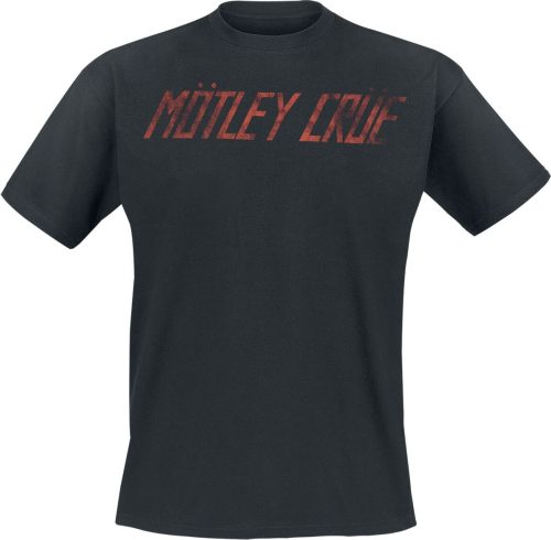 Mötley Crüe Distressed Logo Tričko černá