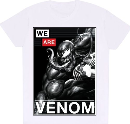 Venom (Marvel) Venom Poster Tričko bílá