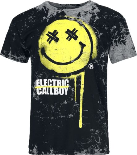 Electric Callboy Spray Smile Tričko šedá