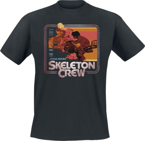 Star Wars Skeleton Crew - Retro Riding Tričko černá