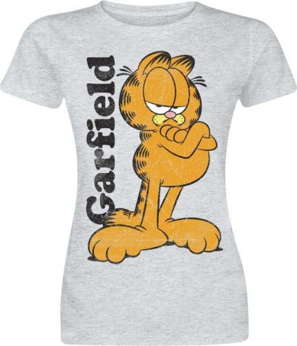 Garfield Dívčí tričko Garfield Dámské tričko prošedivelá