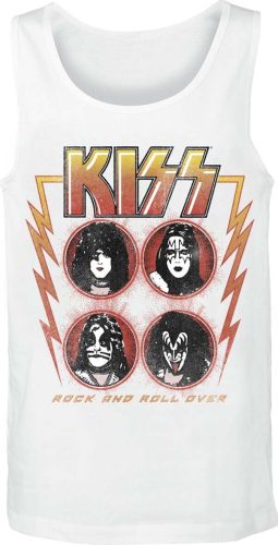 Kiss Rock And Roll Over Lightning Tank top bílá