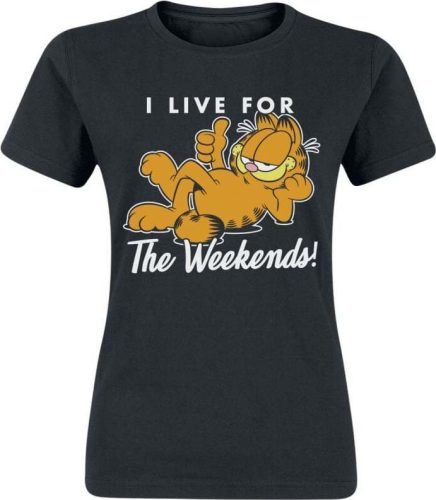 Garfield Live for the Weekend Dámské tričko černá