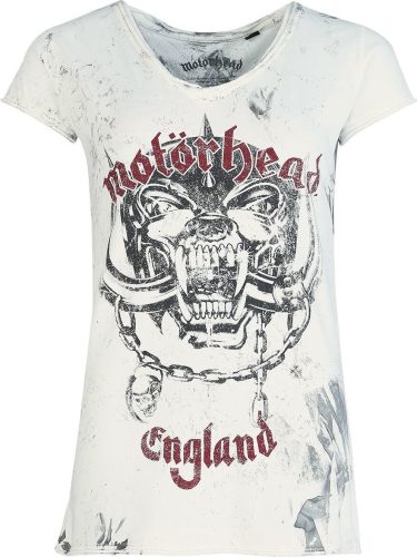 Motörhead Logo England Dámské tričko bílá/šedá