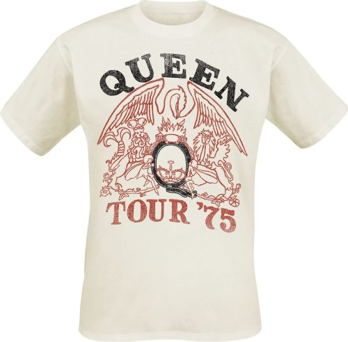 Queen Tour 75 Crest Tričko přírodní