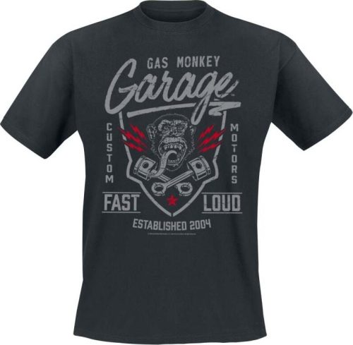 Gas Monkey Garage Fast'n Loud Tričko černá