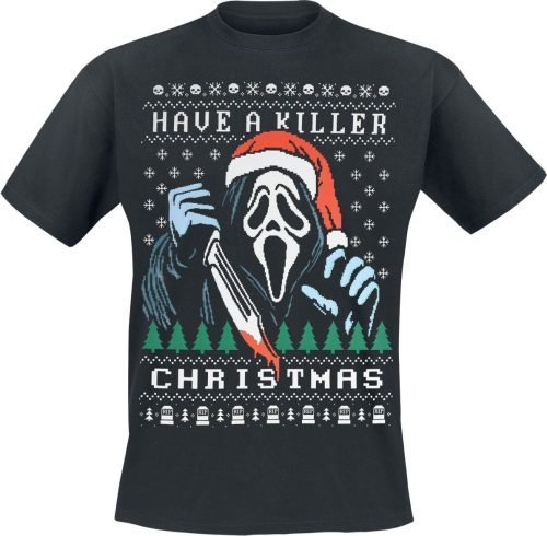 Scream (Film) Ghostface - Have A Killer Christmas Tričko černá