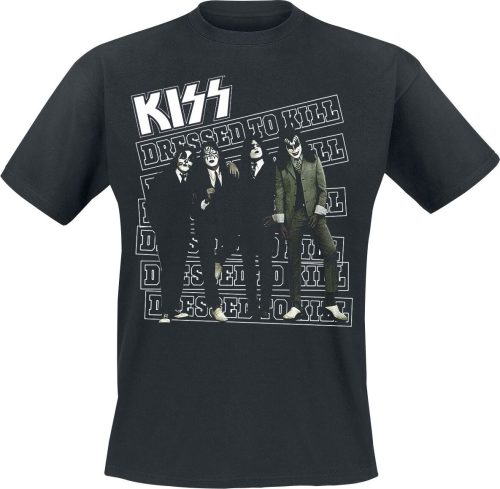 Kiss Dressed to kill Tričko černá