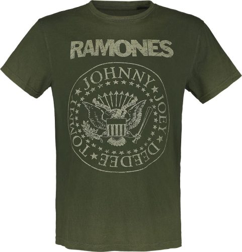 Ramones Crest Tričko zelená