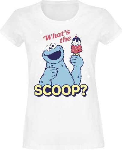 Sesame Street Cookie Monster - Scoop Dámské tričko bílá