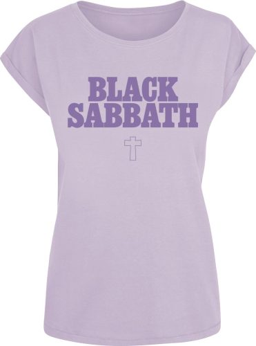 Black Sabbath Typo Cross Dámské tričko šeríková