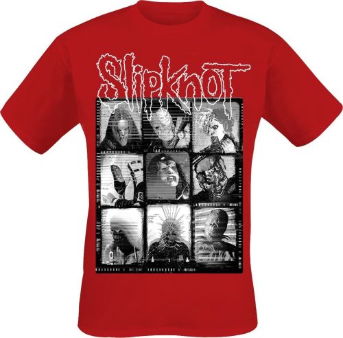 Slipknot Grid Photo Tričko červená