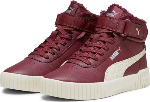 Puma Carina 2.0 Mid WTR Jr Dětské boty tmavě červená