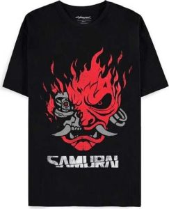 Cyberpunk Merch kapely Samurai Tričko černá