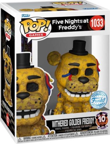 Five Nights At Freddy's Vinylová figurka č.1033 Withered Golden Freddy (10th Anniversary) Sberatelská postava vícebarevný