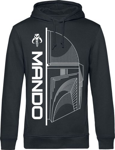 Star Wars The Mandalorian - Mando Mikina s kapucí černá