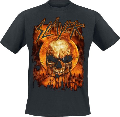 Slayer Moonskull Halloween Tričko černá