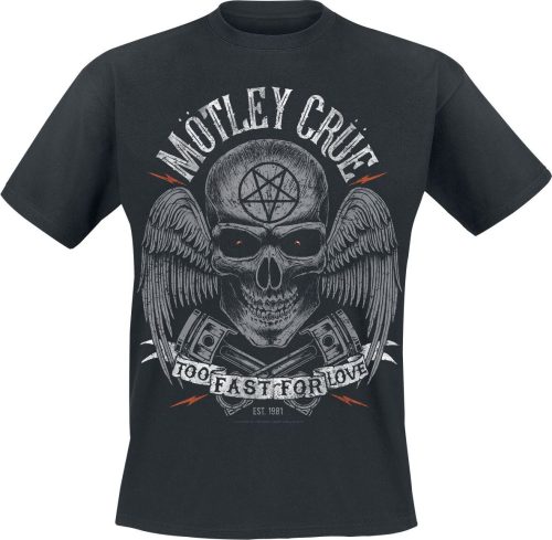 Mötley Crüe Too Fast For Love Skully Tričko černá