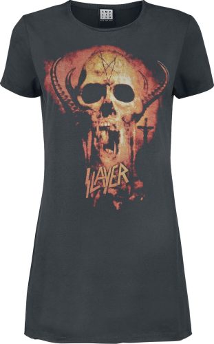 Slayer Amplified Collection - Skull Šaty charcoal