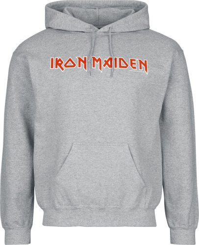 Iron Maiden Logo Mikina s kapucí šedá