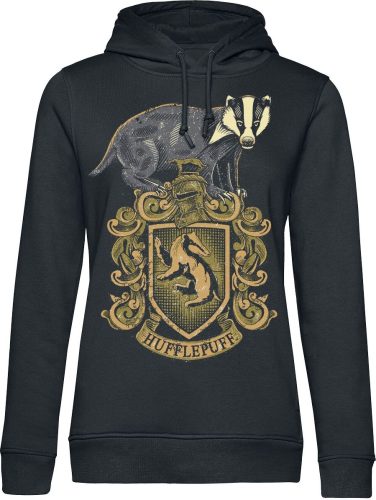 Harry Potter Hufflepuff Dámská mikina s kapucí černá